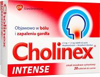 CHOLINEX INTENSE MIODOWO-CYTRYNOWY X 20 TABLETKI